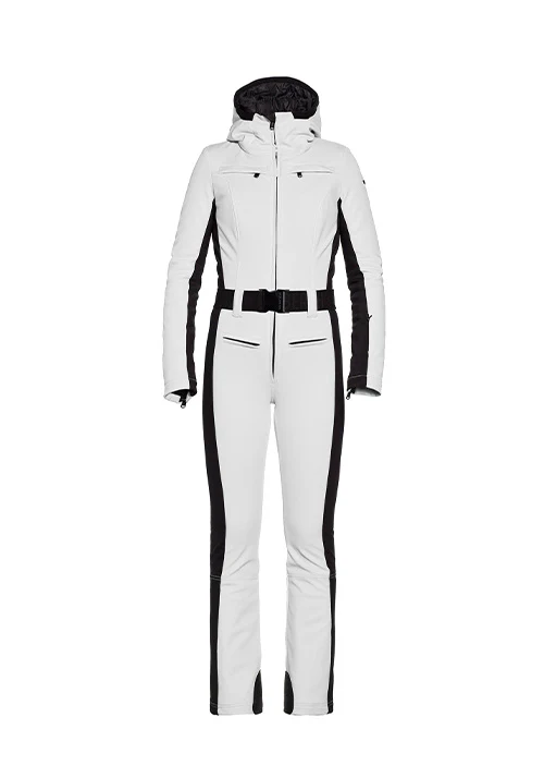 GOLDBERGH PARRY LONG JUMPSUIT FAUX FUR WHITE