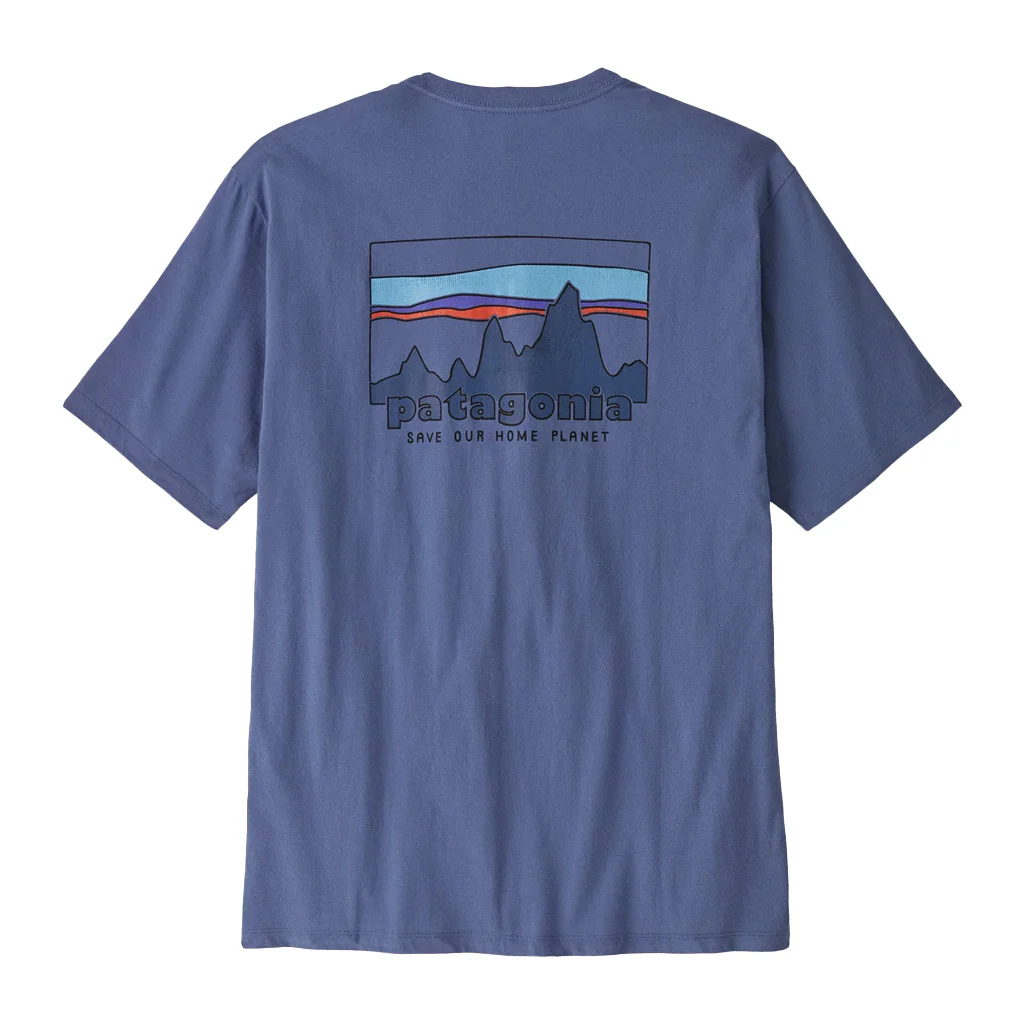 PATAGONIA MS 73 SKYLINE ORGANIC TEE - CURRENT BLUE - Image 2