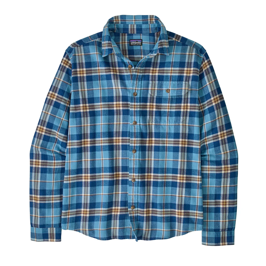 PATAGONIA MS FJORD FLANNEL SHIRT- SHORE BLUE