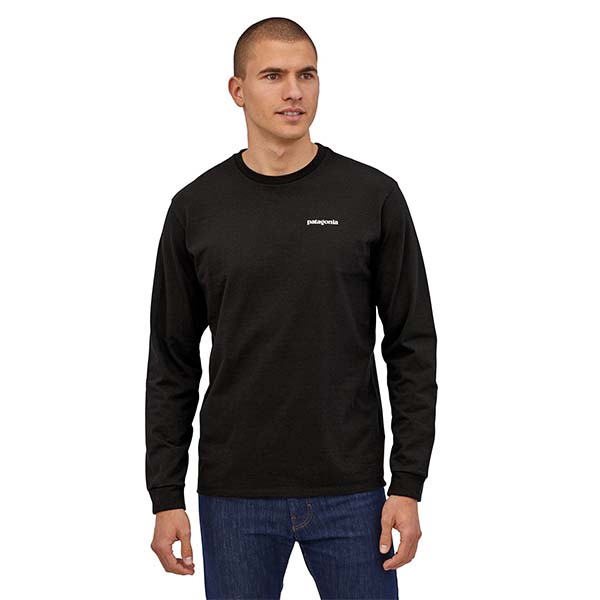 PATAGONIA MS LS P6 LOGO RESPONSIBILI TEE BLACK - Image 2