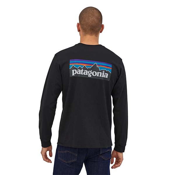 PATAGONIA MS LS P6 LOGO RESPONSIBILI TEE BLACK - Image 3