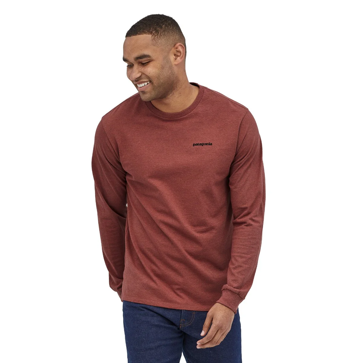 PATAGONIA MS LS P6 LOGO RESPONSIBILI TEE ROSEHIP - Image 2