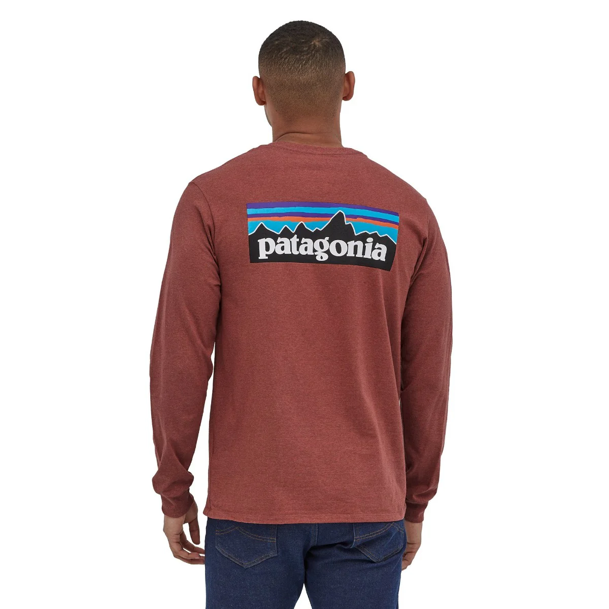 PATAGONIA MS LS P6 LOGO RESPONSIBILI TEE ROSEHIP - Image 3