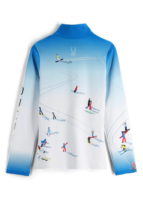 SPYDER WS BIRDS EYE ZIP T-NECK - COLLEGIATE - Image 2