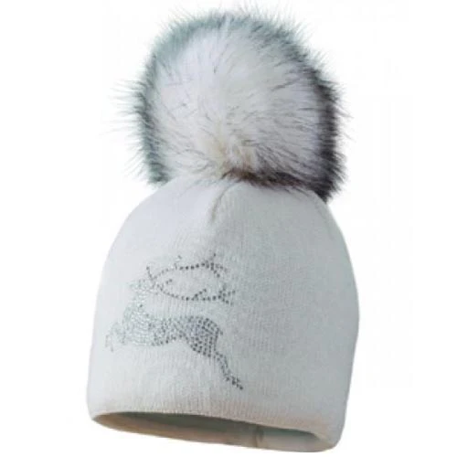 STARLING SILVER BLING MERINO BEANIE - REAL FUR - Image 4