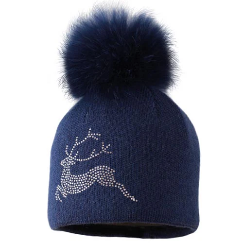 STARLING SILVER BLING MERINO BEANIE - REAL FUR - Image 5