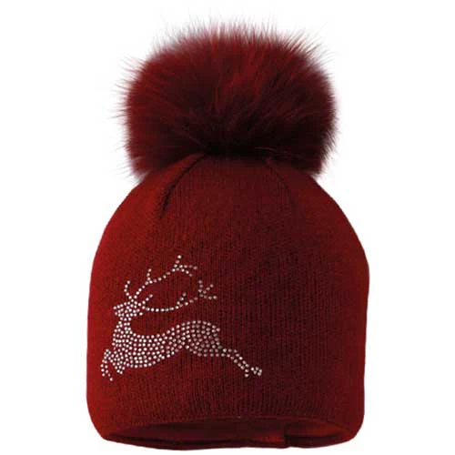 STARLING SILVER BLING MERINO BEANIE - REAL FUR - Image 6
